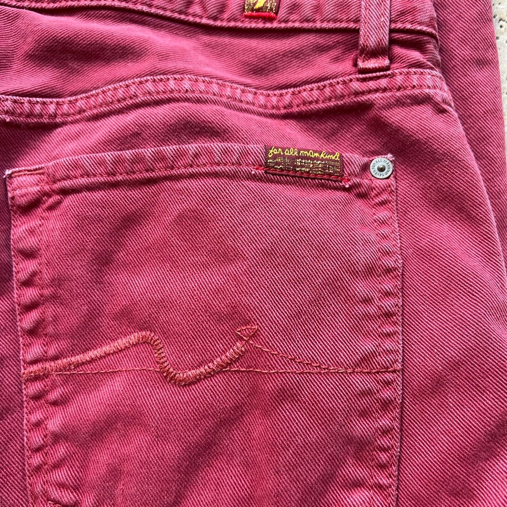 Seven for all mankind men’s slummy jeans red 34”